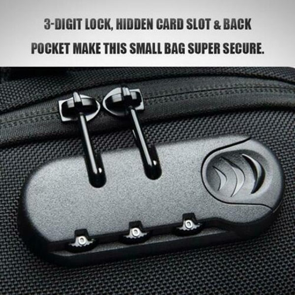 Anti-theft Bag With 3-Digit Lock - gebgetlabco